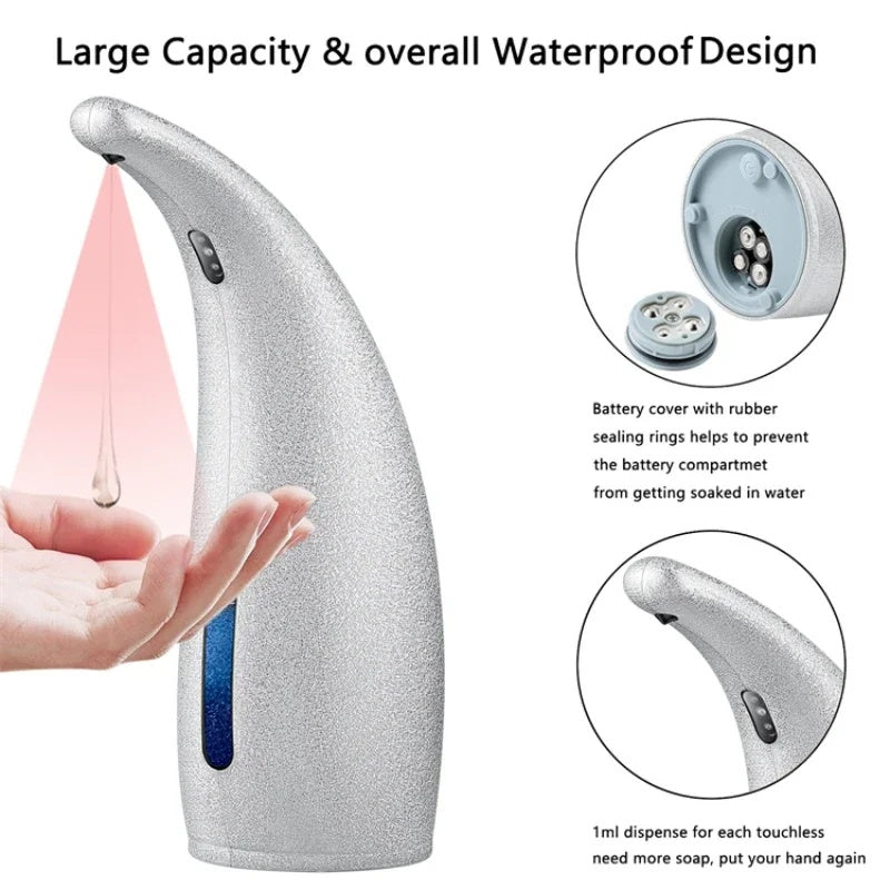 300ML Touchless Soap Dispenser with Infrared Smart Sensor for Kitchen & Bathroom - Meekshire