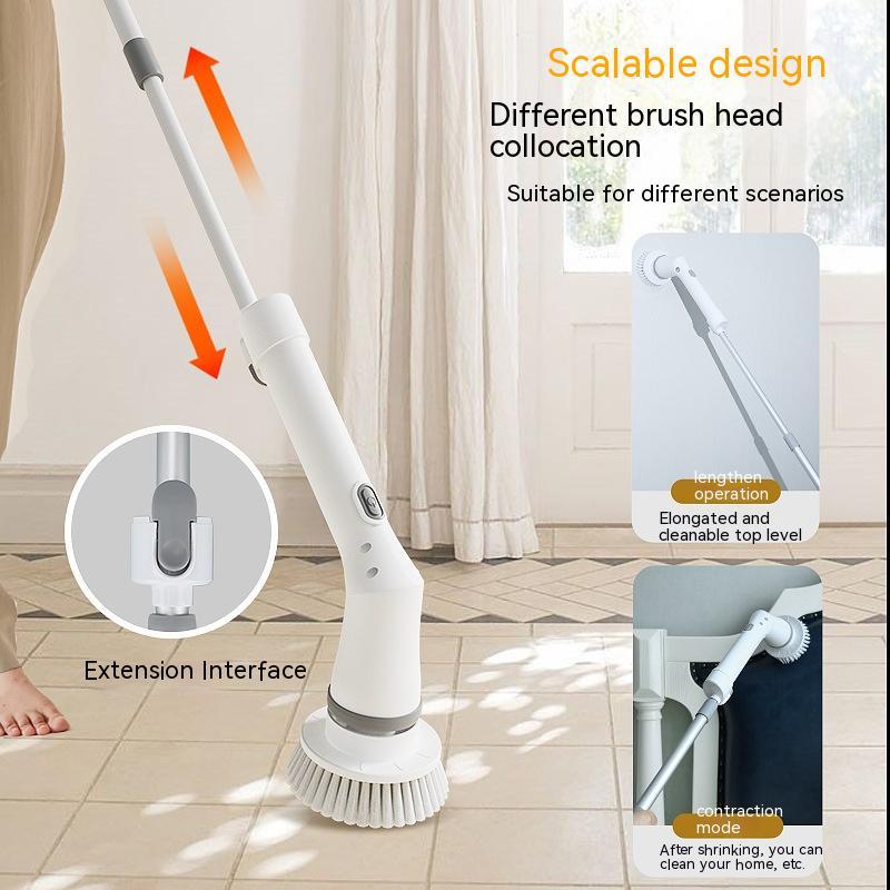 Electric Scrubber – Long Handle Cleaning Brush for Walls & Hard-to-Reach Areas - Meekshire