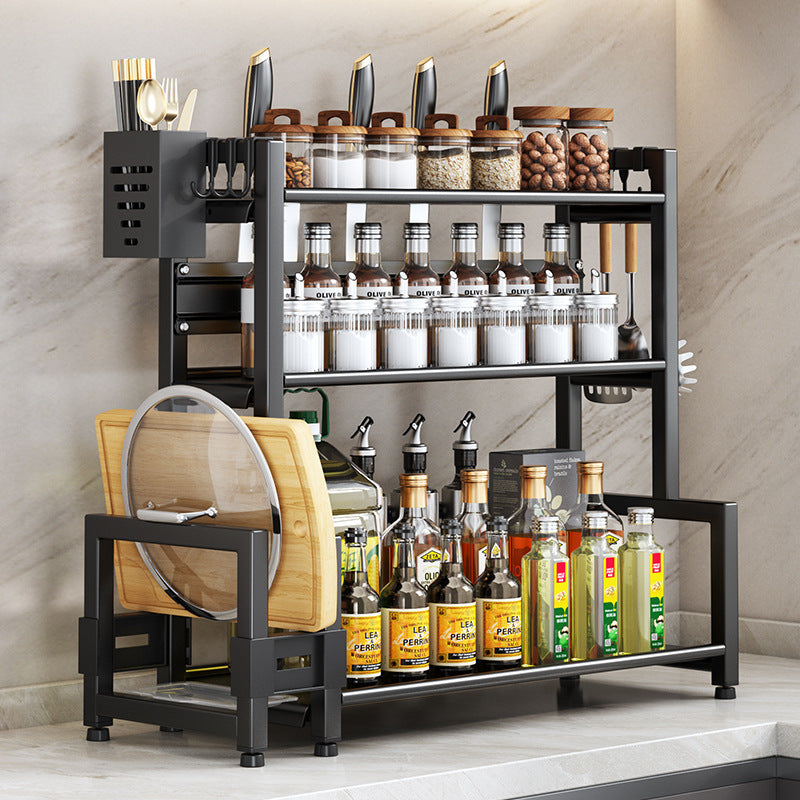 Multi-Function Kitchen Dining Table Cutter Clamp & Seasoning Storage Rack - Meekshire