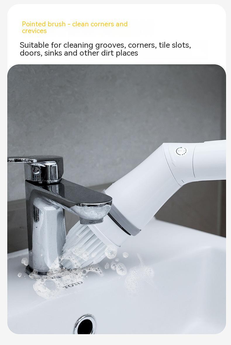 Electric Scrubber – Long Handle Cleaning Brush for Walls & Hard-to-Reach Areas - Meekshire