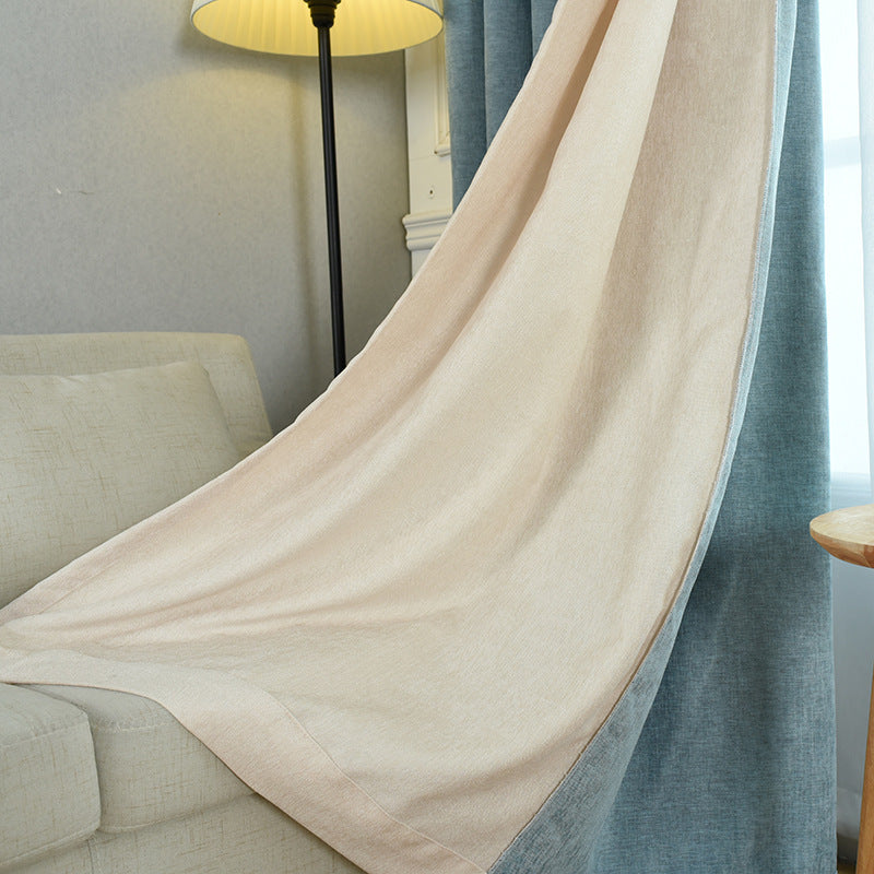 High-Shade Solid Chenille Curtains for Living & Bedroom - Meekshire