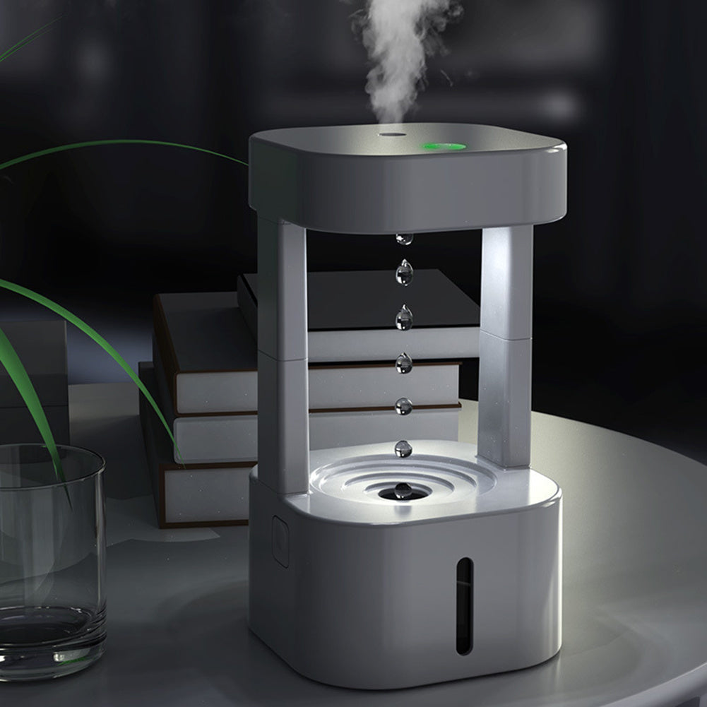 Creative Anti-gravity Water Drop Humidifier Air Conditioning Mist Spray Household Quiet Bedroom Office With 580ML Water Tank - Meekshire