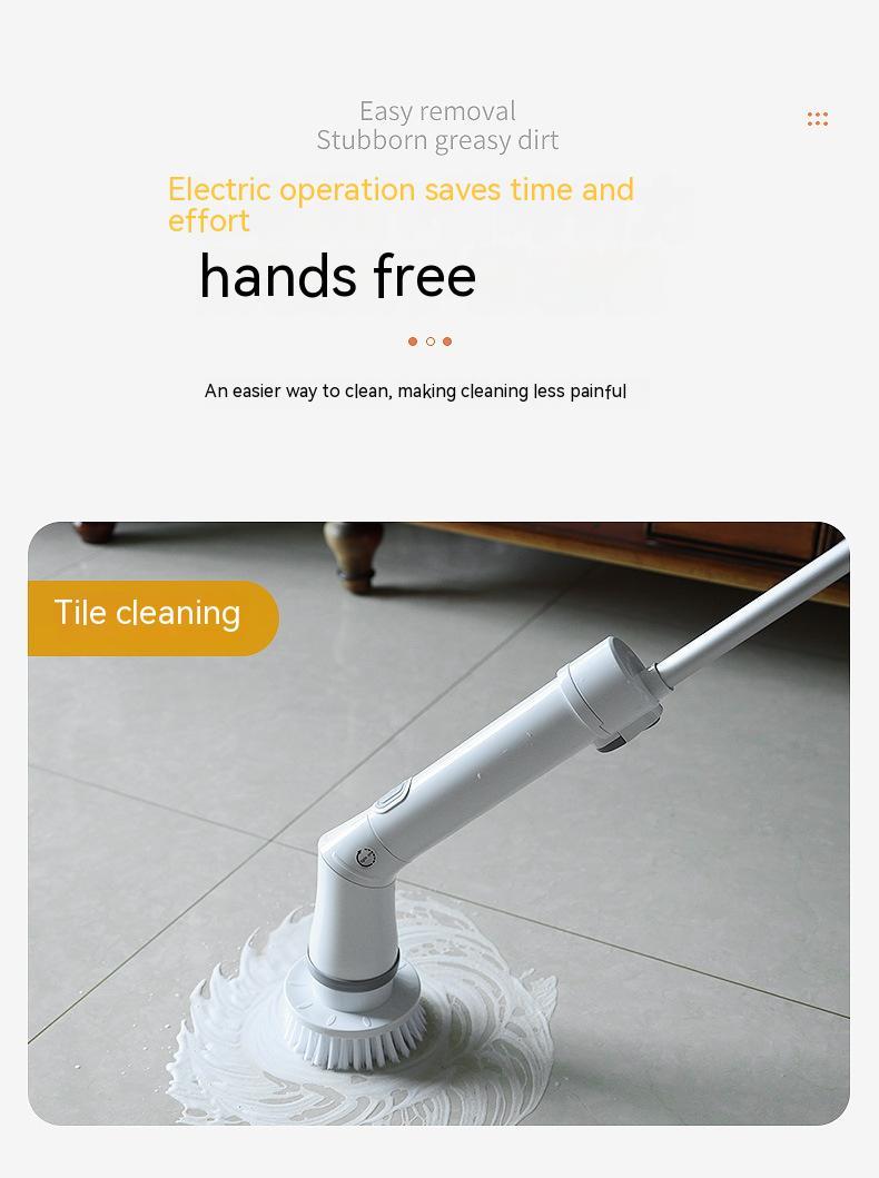 Electric Scrubber – Long Handle Cleaning Brush for Walls & Hard-to-Reach Areas - Meekshire