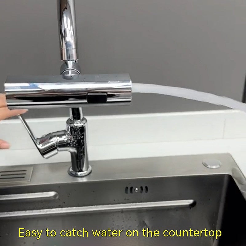 Kitchen Faucet Waterfall Outlet Splash Proof Universal Rotating Bubbler Multifunctional Water Nozzle Extension Kitchen Gadgets - Meekshire