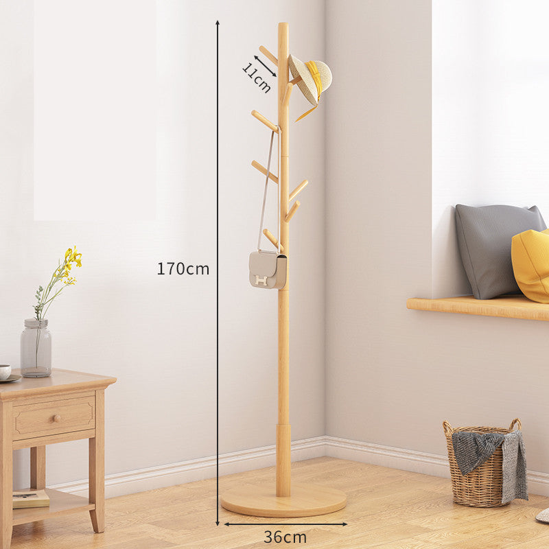 Solid Wood Floor Standing Coat Hanger - Meekshire