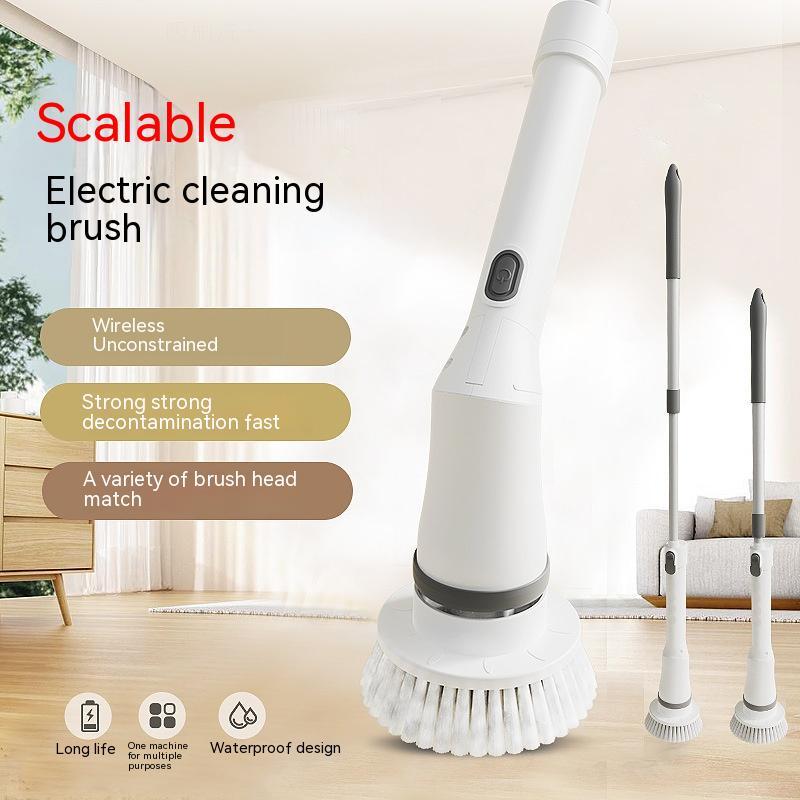 Electric Scrubber – Long Handle Cleaning Brush for Walls & Hard-to-Reach Areas - Meekshire