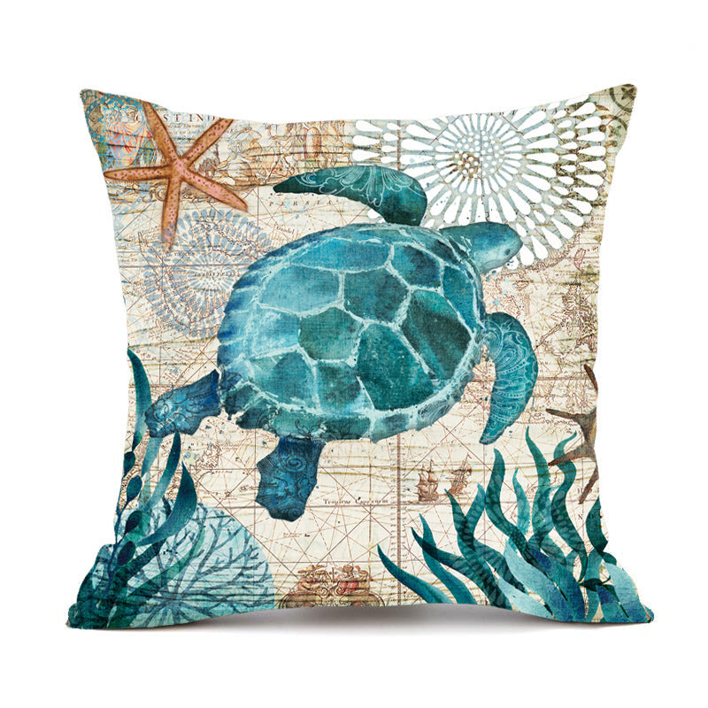 Sea Turtle Cushion Covers – Decorative Pillow Cases for Home Décor - Meekshire