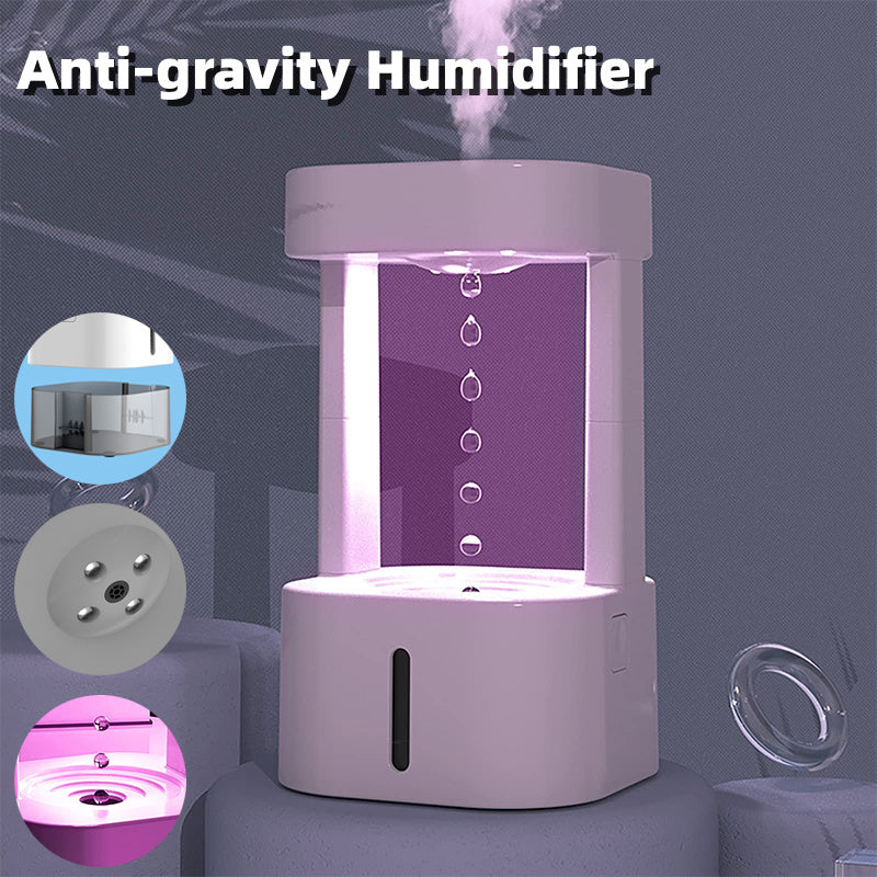 Creative Anti-gravity Water Drop Humidifier Air Conditioning Mist Spray Household Quiet Bedroom Office With 580ML Water Tank - Meekshire
