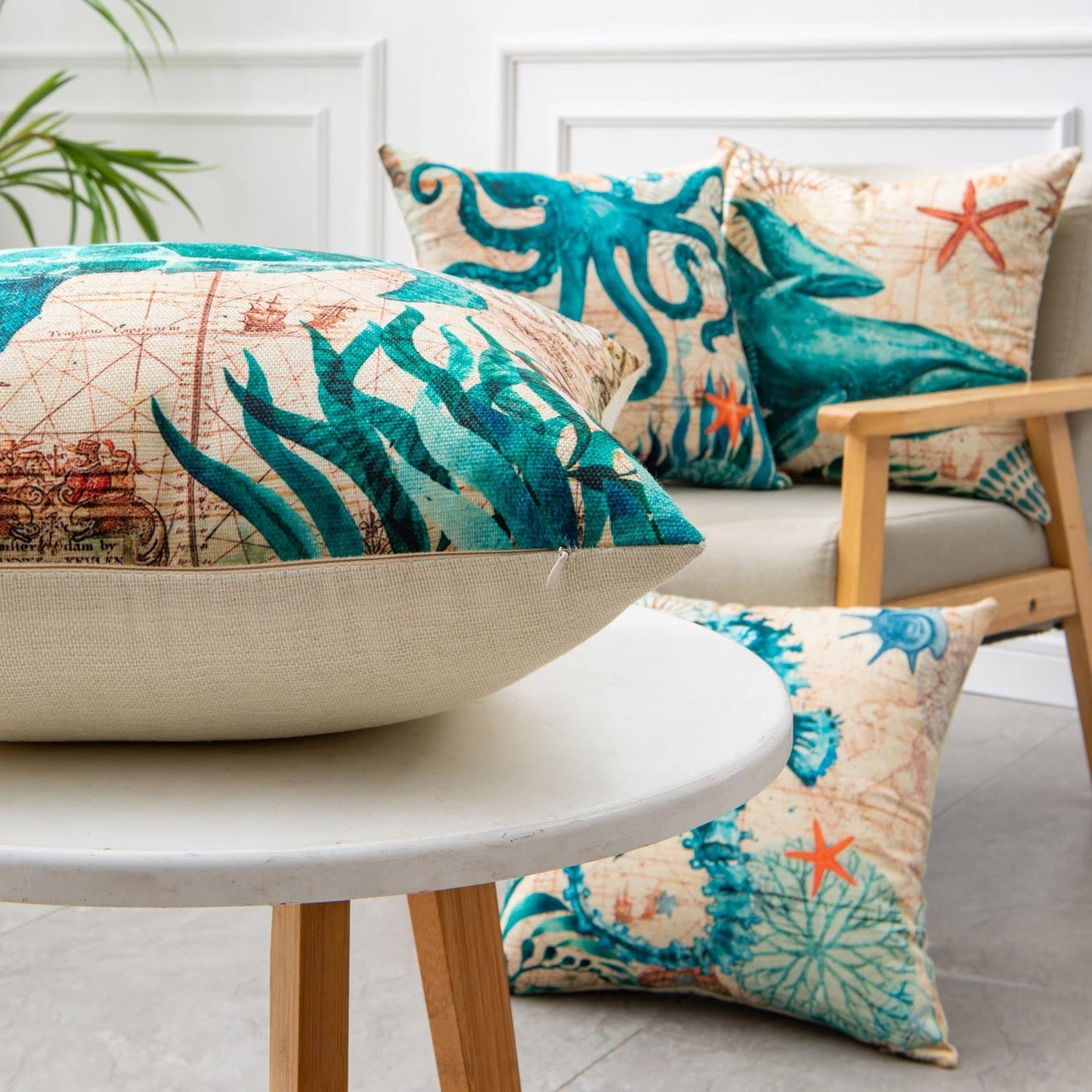 Sea Turtle Cushion Covers – Decorative Pillow Cases for Home Décor - Meekshire
