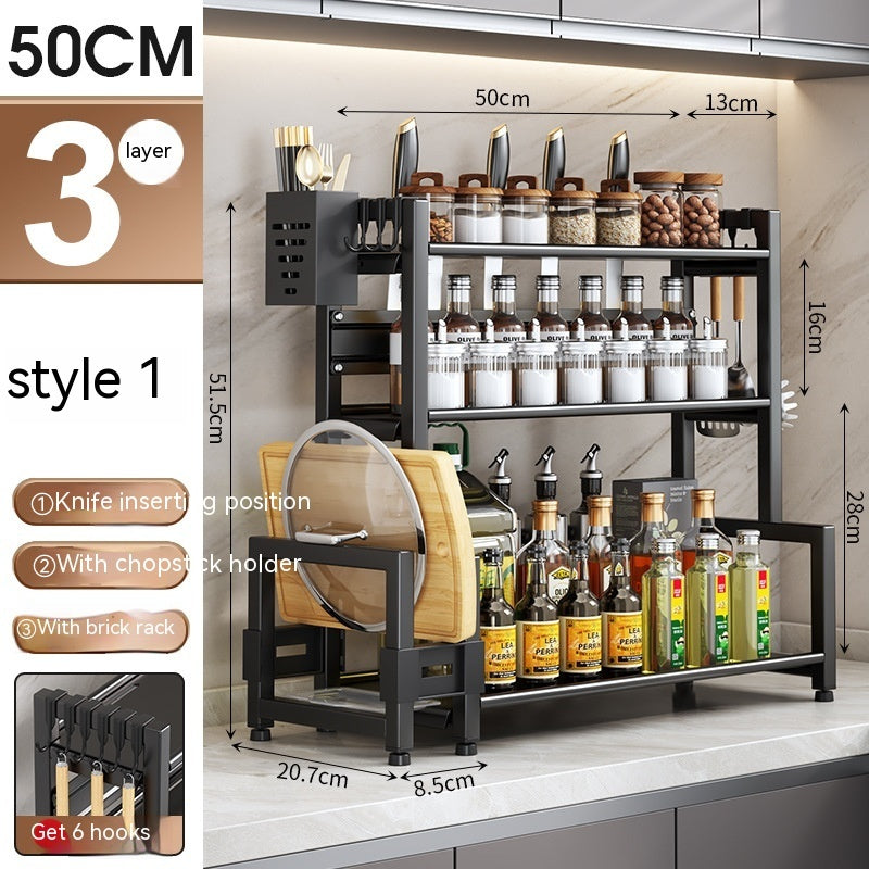 Multi-Function Kitchen Dining Table Cutter Clamp & Seasoning Storage Rack - Meekshire