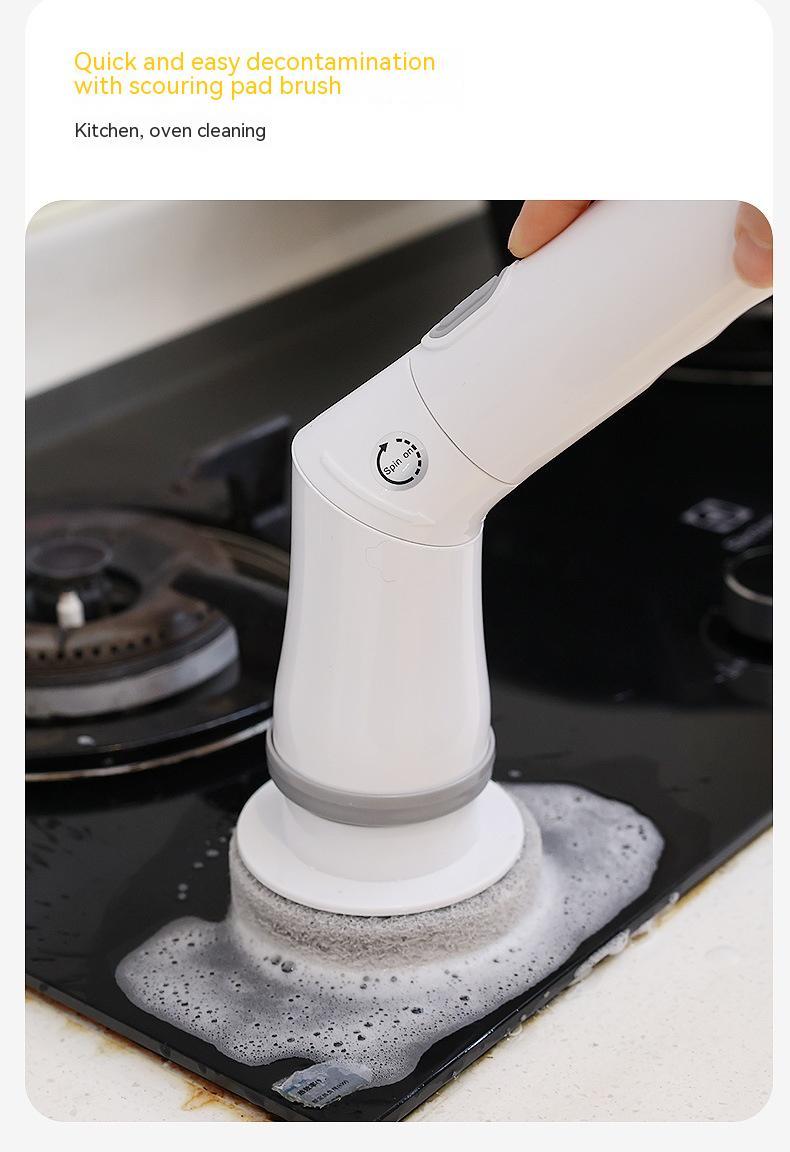 Electric Scrubber – Long Handle Cleaning Brush for Walls & Hard-to-Reach Areas - Meekshire