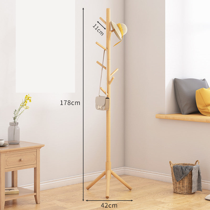 Solid Wood Floor Standing Coat Hanger - Meekshire