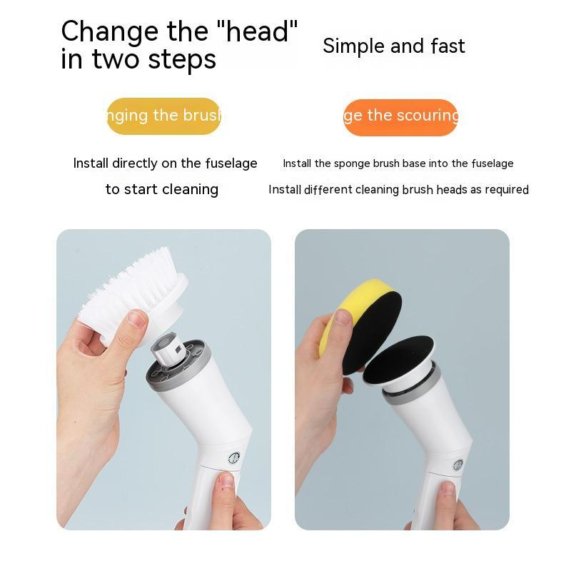 Electric Scrubber – Long Handle Cleaning Brush for Walls & Hard-to-Reach Areas - Meekshire