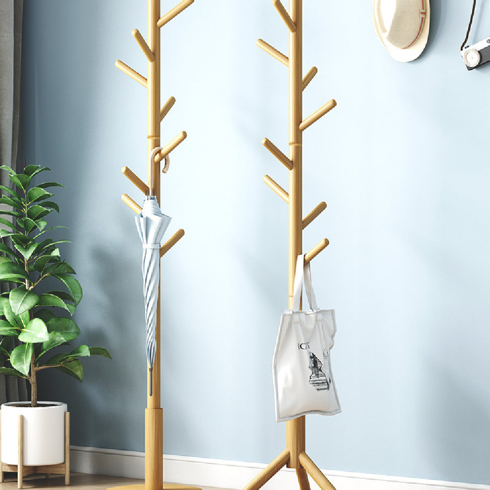 Solid Wood Floor Standing Coat Hanger - Meekshire