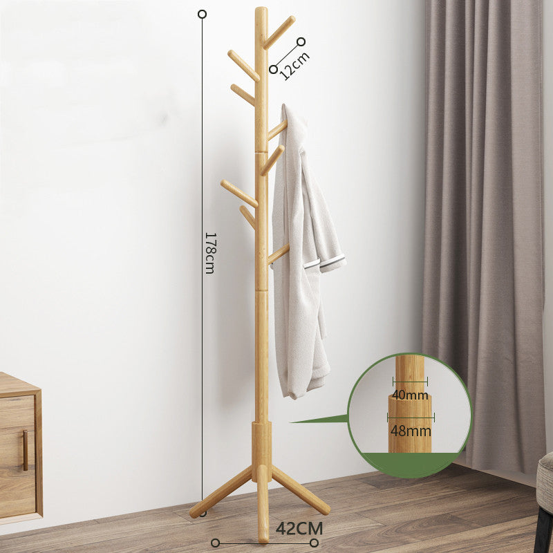 Solid Wood Floor Standing Coat Hanger - Meekshire