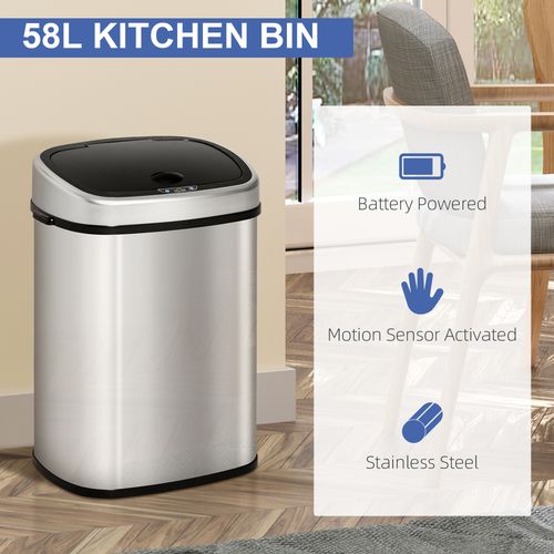Sensor Bin, Stainless Steel, 58L - Meekshire