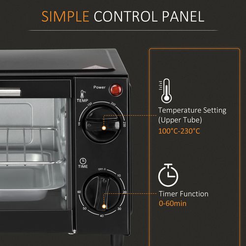 Mini Oven, 9L Countertop Electric Grill, Toaster Oven 750W - Meekshire