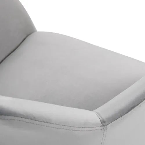 2 Pieces Modern Upholstered Fabric Bucket Seat Dining Room Armchairs - Grey