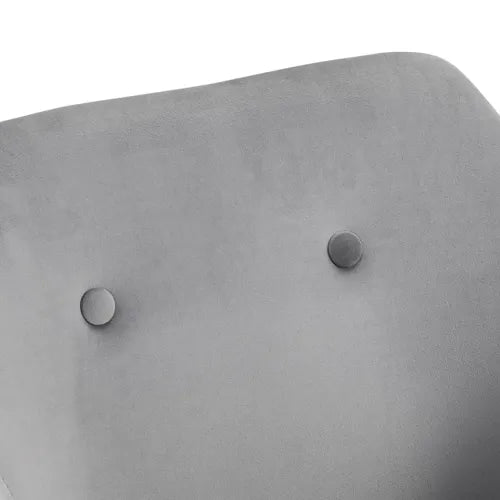 2 Pieces Modern Upholstered Fabric Bucket Seat Dining Room Armchairs - Grey