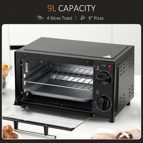 Mini Oven, 9L Countertop Electric Grill, Toaster Oven 750W - Meekshire