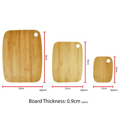 Bamboo 3pc Cutting Board chopping AS-46352 - Meekshire