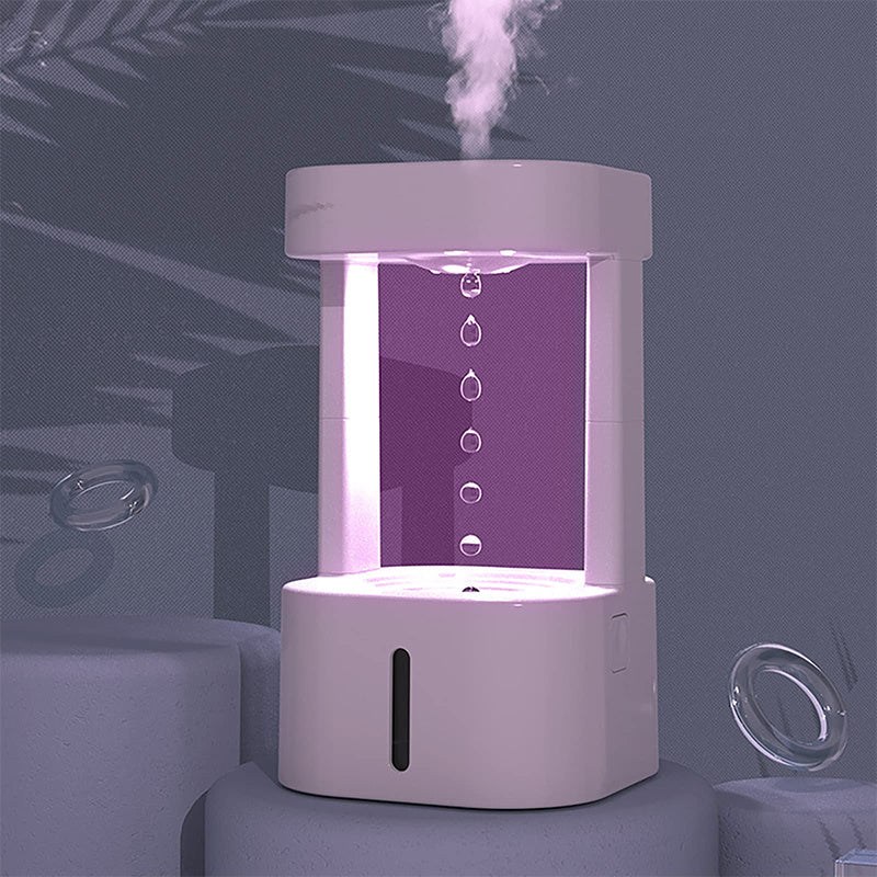 Creative Anti-gravity Water Drop Humidifier Air Conditioning Mist Spray Household Quiet Bedroom Office With 580ML Water Tank - Meekshire