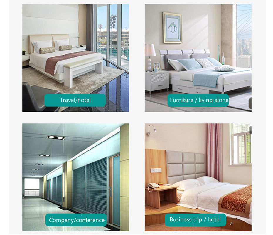 Electronic Burglar Alarm Intelligent Home Security Wedge Door Stop Alarm System Device Hotel Intruder Alert Detection - Meekshire