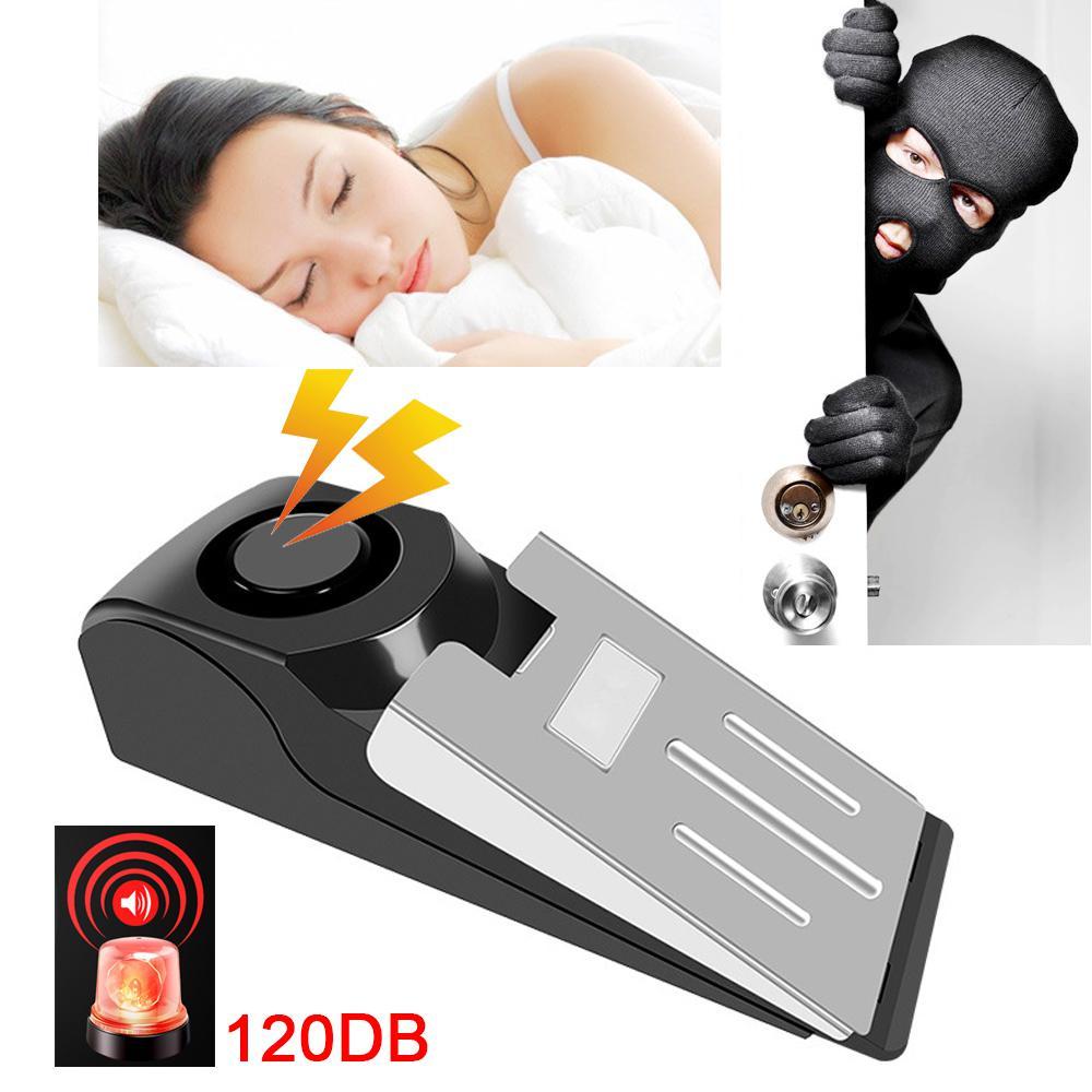 Electronic Burglar Alarm Intelligent Home Security Wedge Door Stop Alarm System Device Hotel Intruder Alert Detection - Meekshire