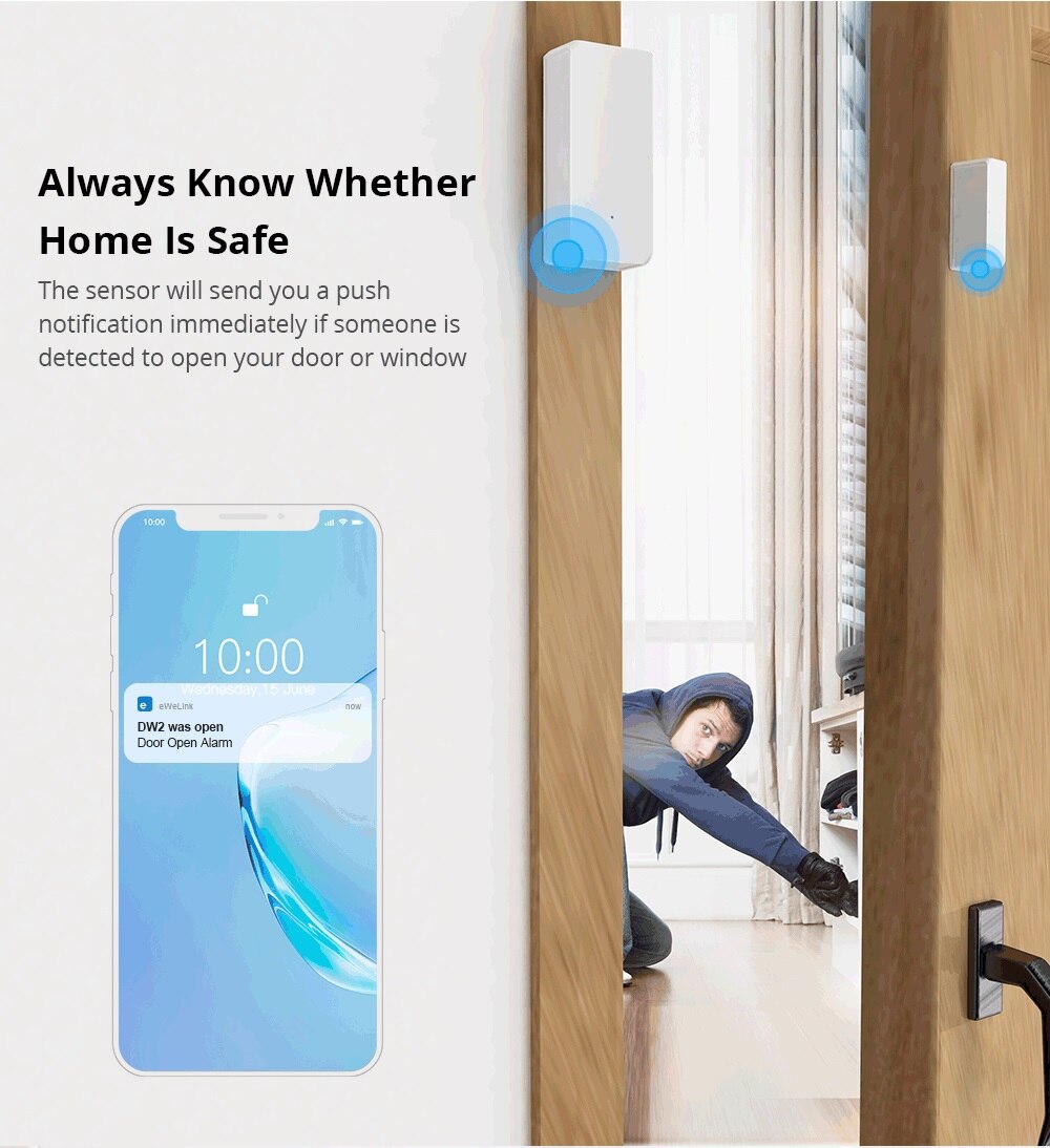 Wireless Wifi Door And Window Sensor Without Network Connection - Meekshire