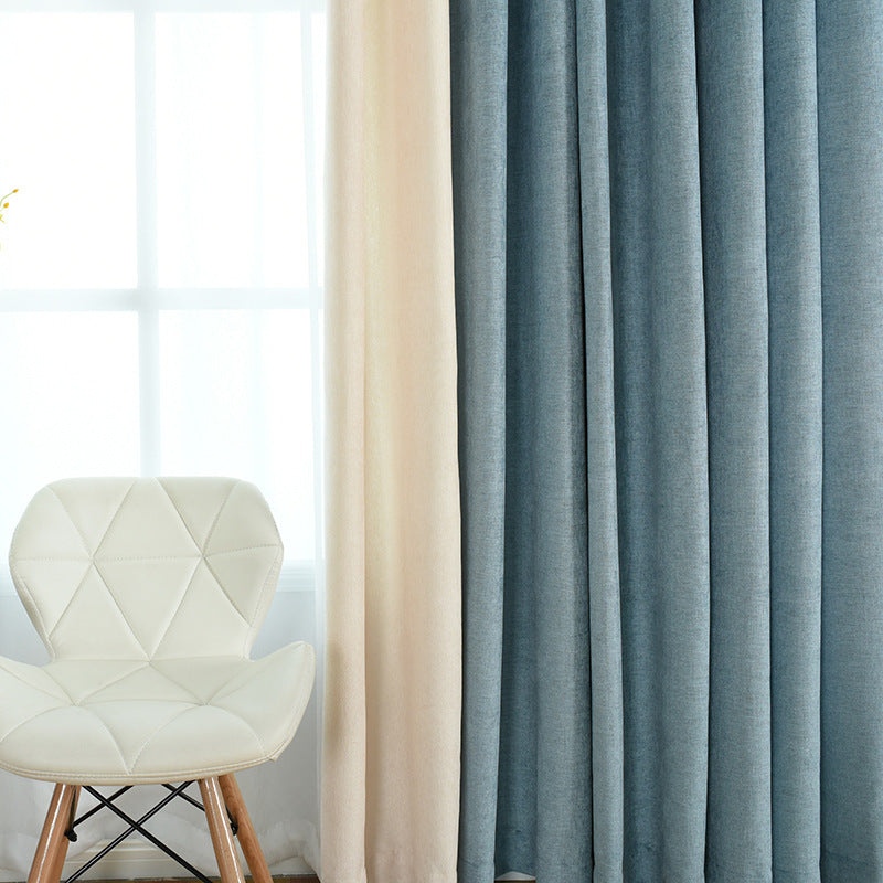 High-Shade Solid Chenille Curtains for Living & Bedroom - Meekshire