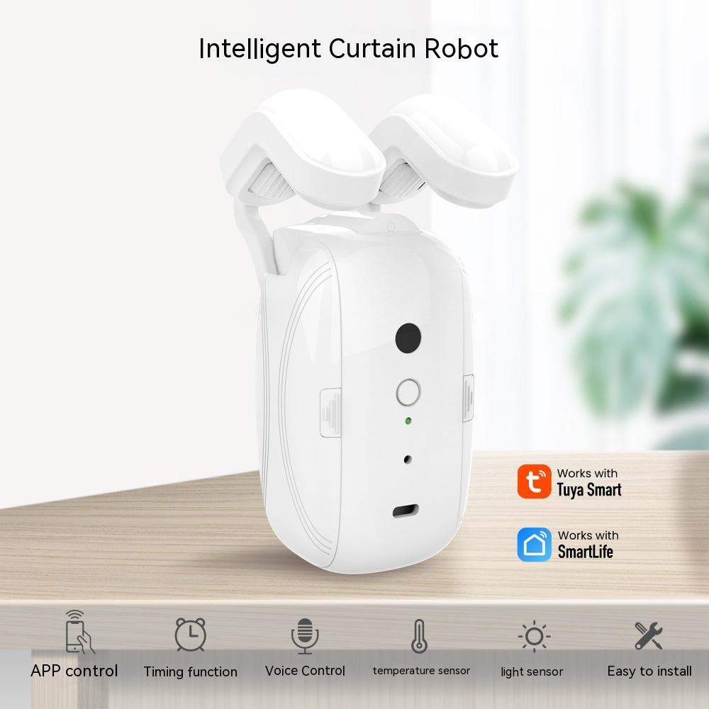 Wifi Curtain Robot Smart Home Roman Rod Electric Curtain Companion - Meekshire