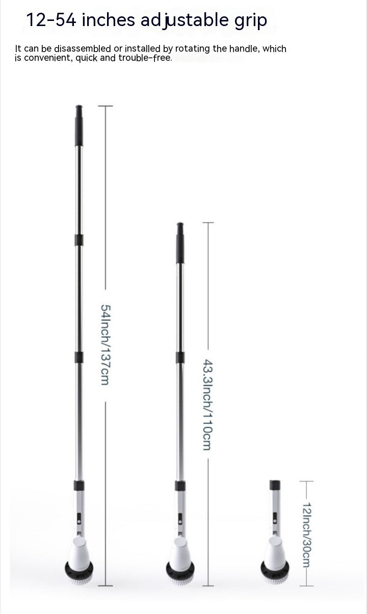 7-in-1 Electric Wireless Cleaning Brush with Long Retractable Handle - Meekshire