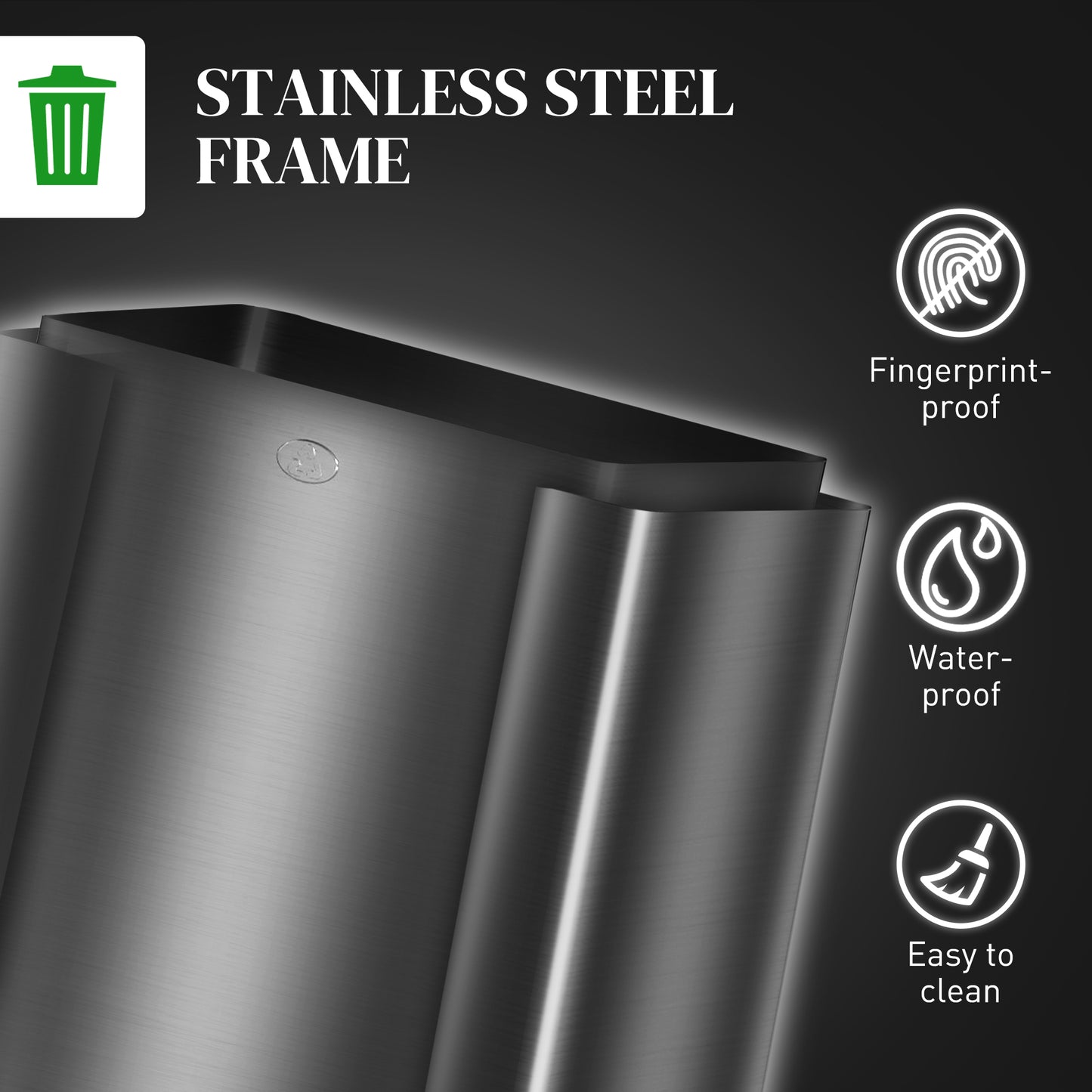 HOMCOM 45L Triple Compartment Pedal Bin: Smart Recycling & Waste Solution - Meekshire