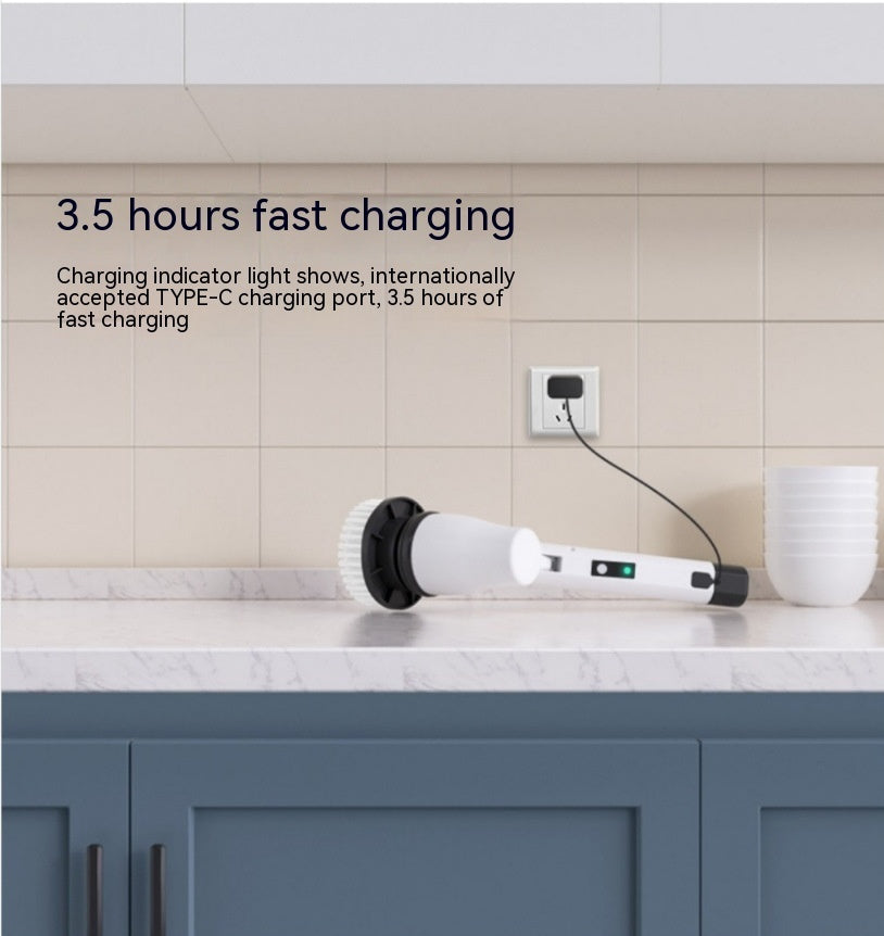 7-in-1 Electric Wireless Cleaning Brush with Long Retractable Handle - Meekshire