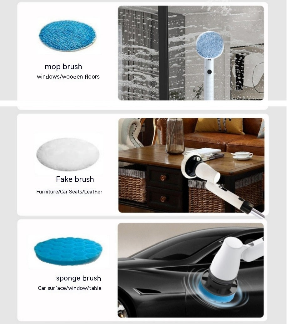 7-in-1 Electric Wireless Cleaning Brush with Long Retractable Handle - Meekshire